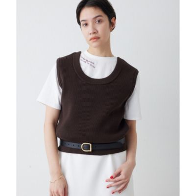 Whim Gazette(ウィム ガゼット)の【THE PAUSE】両畦ノースリーブニット