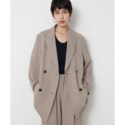 Whim Gazette ウール ダブルブレストジャケット Whim Gazette(ウィム ガゼット)のツイルダブルブレストジャケット通販