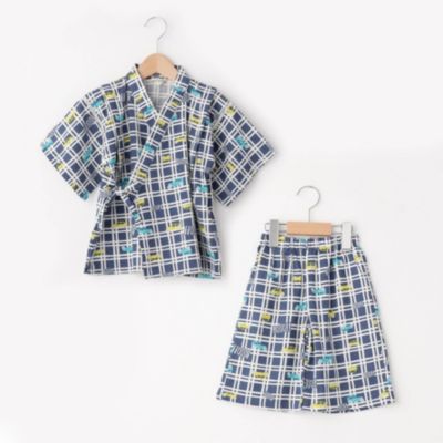 Shoo La Rue Kids シューラルー キッズ の 90 130cm くるま格子柄甚平通販 集英社happy Plus Store