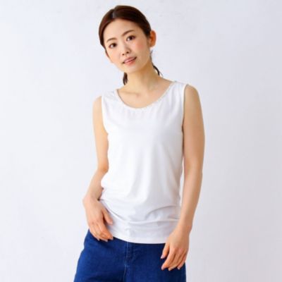 Hushush Ladies ハッシュアッシュ のクルーネックデコビジュータンクトップ通販 集英社happy Plus Store