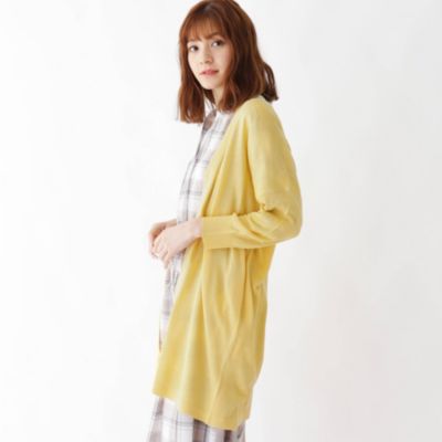 Shoo La Rue Dreskip シューラルー の M Ll 洗濯機で洗えて毛玉になりにくい Uvカット リネンテイストトッパーカーディガン通販 集英社happy Plus Store