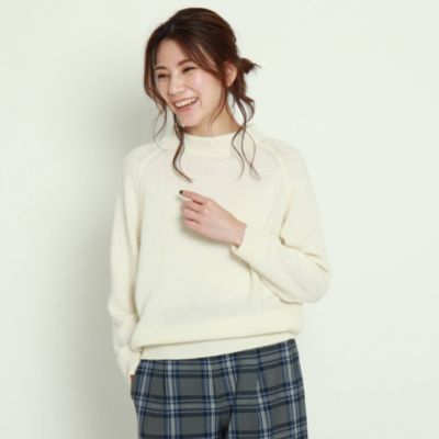 Dessin Ladies デッサン レディース の Classy 12月号掲載 S Lサイズ展開 ウールブレンドヘアリータッチモックネックニット通販 集英社happy Plus Store