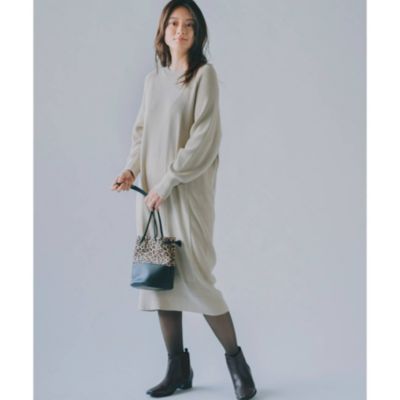 The Shop Tk Women ザ ショップ ティーケー レディース のストンとしたiラインシルエットのニットワンピース通販 集英社happy Plus Store