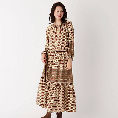 Hushush Ladies ハッシュアッシュ の 手洗いok エスニックパネルプリントワンピース通販 Leeマルシェ Hushush Ladies ハッシュアッシュ の 手洗いok エスニックパネルプリントワンピース通販 Leeマルシェ