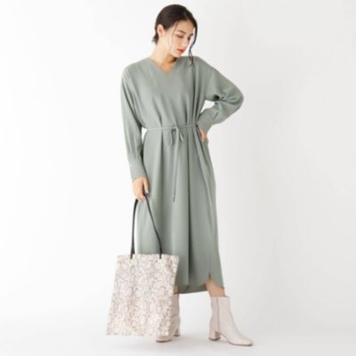 Opaque Clip オペーク ドット クリップ のストレッチジョーゼット Vネックワンピース Web限定サイズ 通販 Shop Marisol ショップマリソル