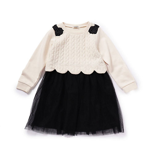Shoo La Rue Kids シューラルー キッズ の 80 130cm ケーブルジャガードドッキングワンピース通販 集英社happy Plus Store