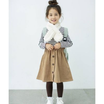 The Shop Tk Kids ティーケー サップキッド キッズ の スヌードset リブトップス フロントボタンデザインスカートドッキング ワンピース通販 集英社happy Plus Store