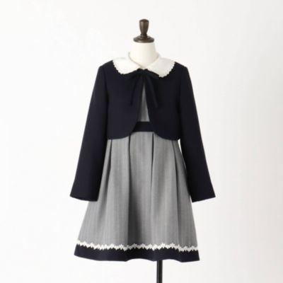 The Shop Tk Kids ティーケー サップキッド キッズ の 卒園式 入学式 発表会 結婚式 ボレロ ストライプブラウス ワンピースセット通販 Leeマルシェ