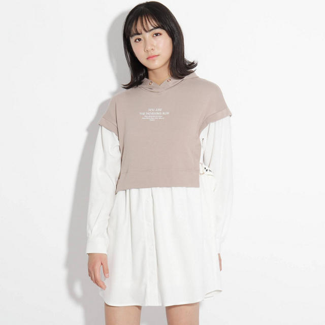 Pink Latte ピンクラテ のべストドッキング風シャツワンピース通販 集英社happy Plus Store Pink Latte ピンクラテ のべストドッキング風シャツワンピース通販 集英社happy Plus Store