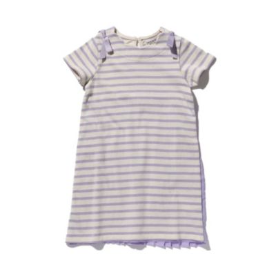 Shoo La Rue Kids シューラルー キッズ の 100 140cm バックプリーツ切替ボーダーワンピース通販 集英社happy Plus Store