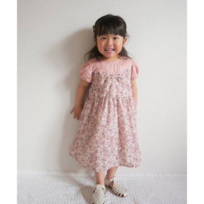 Shoo La Rue Kids シューラルー キッズ の 90 150cm フラワービスチェ切替ドッキングワンピース通販 集英社happy Plus Store