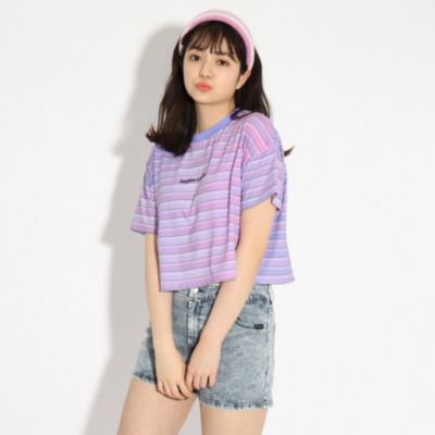 Pink Latte ピンクラテ の ニコラ掲載 クロップドボーダーtシャツ通販 集英社happy Plus Store