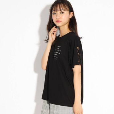 Pink Latte ピンクラテ の編み上げシンプルtシャツ通販 集英社happy Plus Store