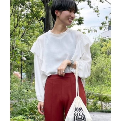 The Shop Tk Women ザ ショップ ティーケー レディース のフリルバンドカラーブラウス通販 集英社happy Plus Store