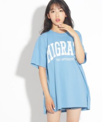 Pink Latte ピンクラテ のカレッジロゴbigtシャツワンピース通販 集英社happy Plus Store