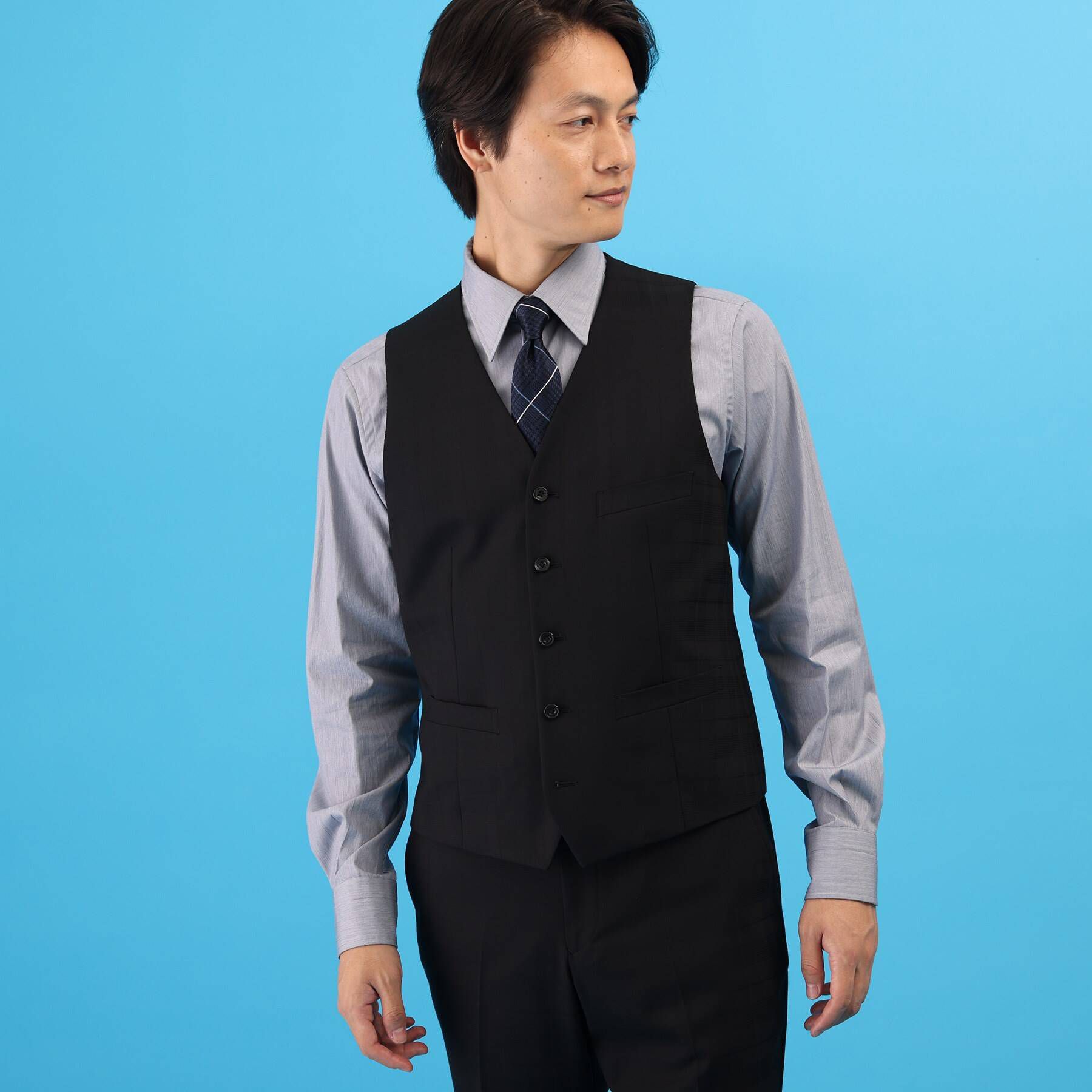 TAKEO KIKUCHI(タケオキクチ：メンズ)/シャドー チェック スーツ安売り 着物　振袖　格安レンタル