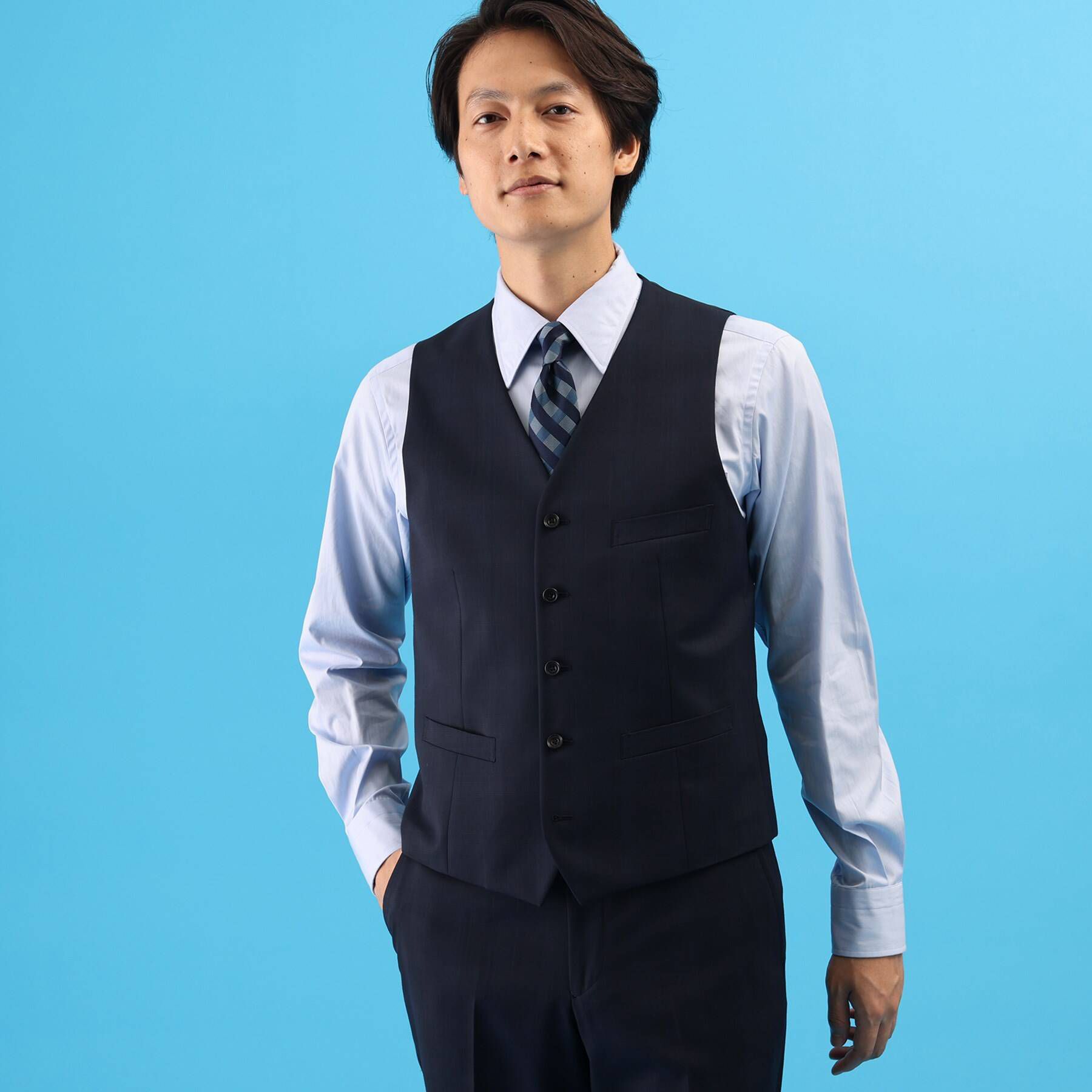 TAKEO KIKUCHI(タケオキクチ：メンズ)/チェック スーツ通販 着物　振袖　格安レンタル