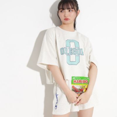 PINK-latte 【Champion/チャンピオン】コラボ 短丈Tシャツ