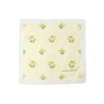 ＜集英社＞ LAURA ASHLEY HOME(ローラアシュレイホーム)/ピンフォードトレリス レースガーゼタオルハンカチ