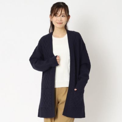 カーディガンLAURA ASHLEY ロングカーディガン M 身丈78CM - カーディガン