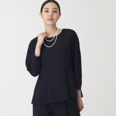 集英社HAPPY PLUS STORETHE SHOP TK（Women）（ザ ショップ ティーケー：レディース）/【セレモニー/入卒/SETUP可/洗える】ツイードペプラムブラウス