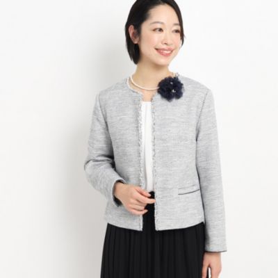 集英社HAPPY PLUS STOREDessin（Ladies）（デッサン：レディース）/【入卒／セレモニー】ツィード クルーネック ジャケット