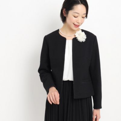 集英社HAPPY PLUS STOREDessin（Ladies）（デッサン：レディース）/【入卒／セレモニー】パイピング ツィードクルーネックジャケット