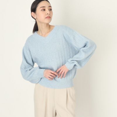 集英社HAPPY PLUS STORETHE SHOP TK（Women）（ザ ショップ ティーケー：レディース）/キラキラスパンコールリブニット【手洗い可】