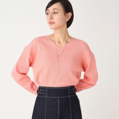 集英社HAPPY PLUS STORETHE SHOP TK（Women）（ザ ショップ ティーケー：レディース）/【春カラー/すっきり見える】Vネックニット/洗濯機OK