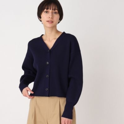 集英社HAPPY PLUS STORETHE SHOP TK（Women）（ザ ショップ ティーケー：レディース）/Vネックショートカーデ【洗濯機OK】