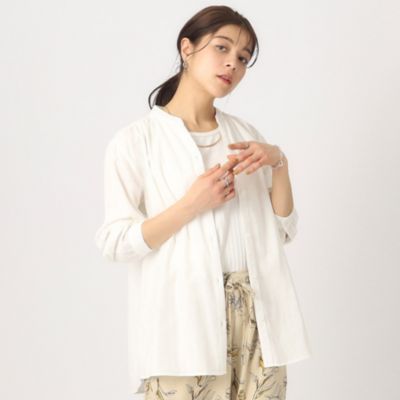 集英社HAPPY PLUS STORESHOO・LA・RUE（シューラルー）/【洗える】軽やかで柔らかい ダブルガーゼ前あきブラウス