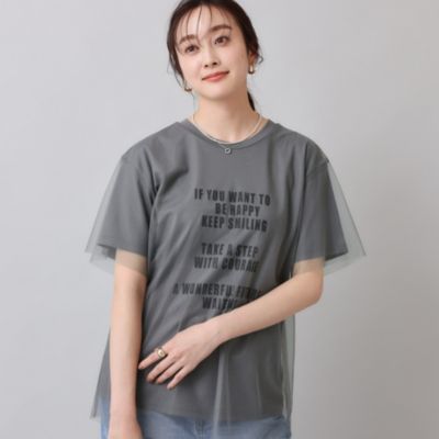 集英社HAPPY PLUS STOREUNTITLED（アンタイトル）/【カジュアル／シアー】チュールロゴTシャツ