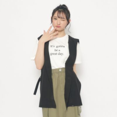 PINK-latte(ピンクラテ)の【2点SET】フードジレ＋インナーTシャツSET