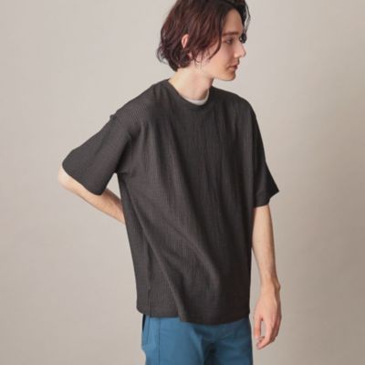 集英社HAPPY PLUS STORETHE SHOP TK（Men）（ザ ショップ ティーケー：メンズ）/【インナーセットアイテム】シアージャカードアンサンブルTシャツ