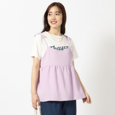 集英社HAPPY PLUS STORESHOO・LA・RUE/Cutie Blonde（シューラルー/キューティーブロンド）/【2点セット】キャミソール＋Tシャツ