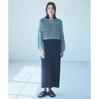 集英社HAPPY PLUS STORETHE SHOP TK（Women）（ザ ショップ ティーケー：レディース）/【セットアイテム】メッシュニット×ワンピース