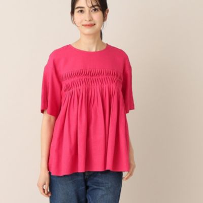 集英社HAPPY PLUS STOREDessin（Ladies）（デッサン：レディース）/【洗える】レーヨン麻タックブラウス（XS～L）