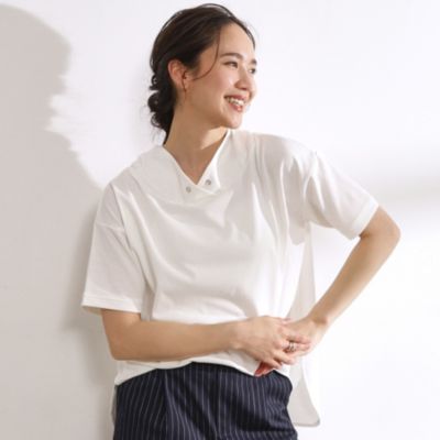 集英社HAPPY PLUS STORESHOO・LA・RUE/DRESKIP（シューラルー）/【高レビュー/洗える/UV】大人カジュアル 抜け襟Tシャツ