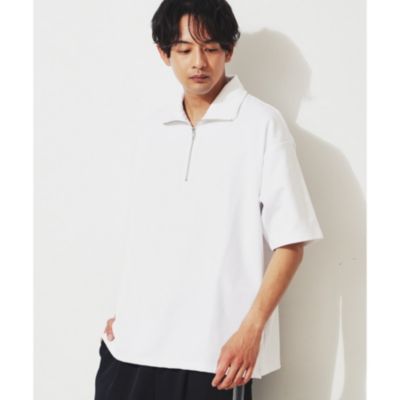 集英社HAPPY PLUS STORETHE SHOP TK（Men）（ザ ショップ ティーケー：メンズ）/【接触冷感】ポンチハーフジッププルオーバー