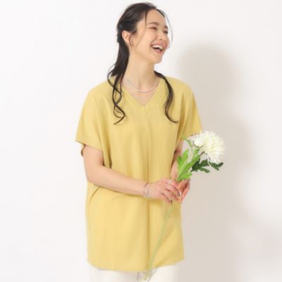 集英社HAPPY PLUS STORESHOO・LA・RUE（シューラルー）/さらっとゆったり カノコVネックトップス