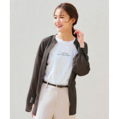 集英社HAPPY PLUS STOREgrove（グローブ）/ストライプシアーシャツ×ロゴTシャツSET