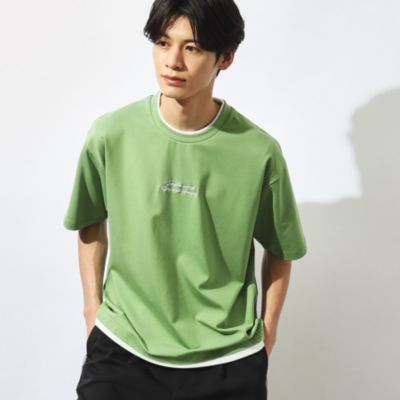 集英社HAPPY PLUS STORETHE SHOP TK（Men）（ザ ショップ ティーケー：メンズ）/【接触冷感】ポンチフェイクレイヤードTシャツ