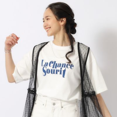 集英社HAPPY PLUS STORESHOO・LA・RUE（シューラルー）/【洗える/プチプラ/綿100％】グラフィック半袖ゆるTシャツ