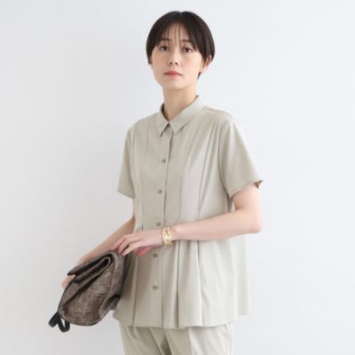 yori ワイドカラーストレッチブラウス｜トップス