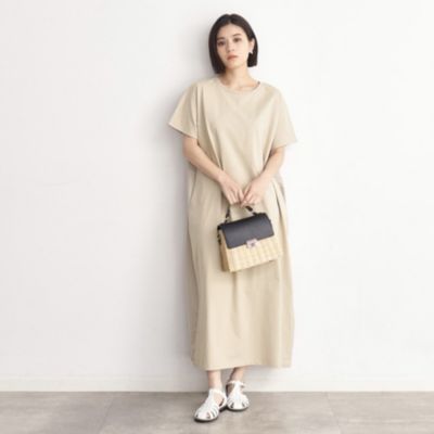 集英社HAPPY PLUS STORETHE SHOP TK（Women）（ザ ショップ ティーケー：レディース）/バックギャザー切り替えワンピース【洗える】