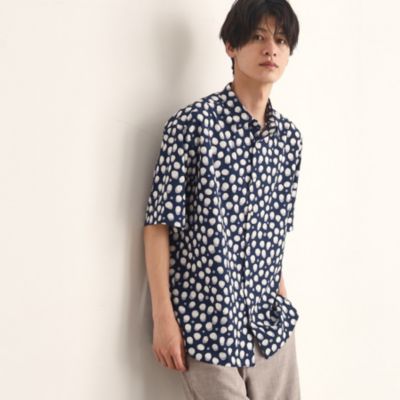 集英社HAPPY PLUS STORETHE SHOP TK（Men）（ザ ショップ ティーケー：メンズ）/ドットプリント半袖シャツ