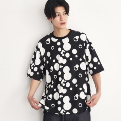 集英社HAPPY PLUS STORETHE SHOP TK（Men）（ザ ショップ ティーケー：メンズ）/ビッグシルエット総柄アソートTシャツ 幾何学／ドット／ストライプ／バックロゴ