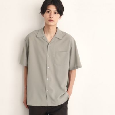 集英社HAPPY PLUS STORETHE SHOP TK（Men）（ザ ショップ ティーケー：メンズ）/楊柳オープンカラー半袖シャツ