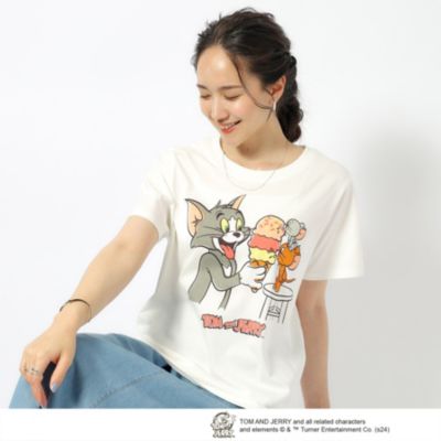 集英社HAPPY PLUS STORESHOO・LA・RUE/Cutie Blonde（シューラルー/キューティーブロンド）/【TOM　and　JERRY】接触冷感Tシャツ