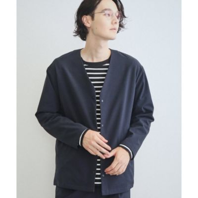 集英社HAPPY PLUS STORETHE SHOP TK（Men）（ザ ショップ ティーケー：メンズ）/【360°ストレッチ／セットアップ可】リッチポリノーカラージャケット